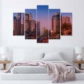 Wandbild 5-teilig, Nights in Dubai Stadt 
