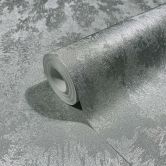 Vliestapete mit starkem Glanzeffekt in leichter Betonoptik silber Struktur 