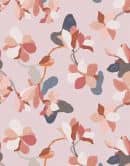Fototapete Blumen, Blätter Floral Natur, Modern in Rosa-Braun 