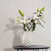 Tekstureret tapet, non-woven tapet Kumano hvid  