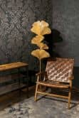 non-woven wallpaper black brown ornamental for living room bedroom office marburg wallpaper 