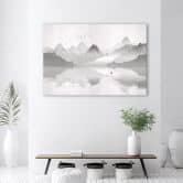 Leinwandbild, Berge auf See Abstraktion 