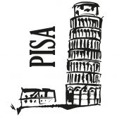 Muursticker Toren van Pisa 