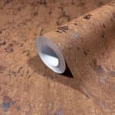 fleece wallpaper with a glossy, coarse texture, brown, concrete effect 