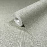Vliesbehang in textiellook met structuuroppervlak groen effen 