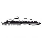 Wandtattoo Halle Skyline 
