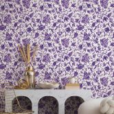 Non-woven wallpaper leaves, tendrils floral nature matt in gray  