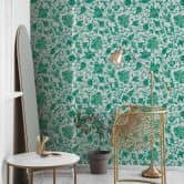 Non-woven wallpaper leaves, tendrils floral nature matt in gray  