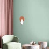 Non-woven wallpaper textured plain modern in green  