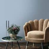 Non-woven wallpaper textured plain modern matt in blue  
