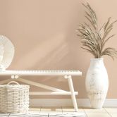 Non-woven wallpaper textured plain modern matt in orange  