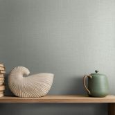 Vliestapete Textil, Struktur Uni Modern matt in Beige Grau 