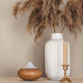Non-woven wallpaper textile, textured plain modern matt in beige 