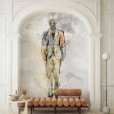 Wall Mural Man, Art Crush Designer in Colorful 2,70 x 1,98m 