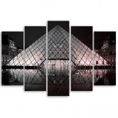 Leinwandbild 5 teilig, Louvre Paris Frankreich 