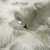 Vliestapete Blumen, Beton Floral Natur matt in Beige  