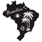 Wandtattoo Brasilien Karte 