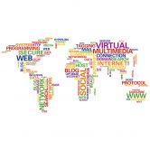 World Map - Network - Wall Sticker 