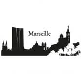 Muursticker Skyline Marseille 