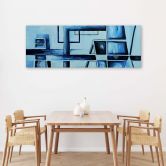 Leinwandbild, Abstrakt Blau 