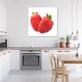 Tableau sur toile, fruit fraise 