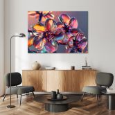 Leinwandbild, Glasblumen in Pastellfarben 