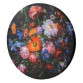Rundes Leinwandbild Blumenstrauß aus Vintage-Blumen 