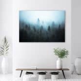 Leinwandbild, Wald im Nebel 