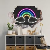 Sticker Mural Arc-en-ciel néon 