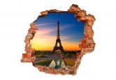 3D wall sticker Sunset at the Eiffel tower 