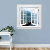 3D Muursticker Trompe L'Oeil Raam Lindsten - Moody Morning 
