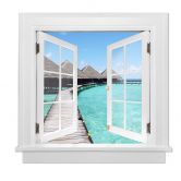 Trompe L'oeil Muursticker - de Malediven 