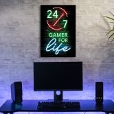 Leinwandbild, Der Inschrift Gamer fürs Leben 
