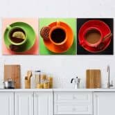 Leinwandbild 3-teilig, Kaffeefarbig 