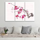 Leinwandbild 3-teilig, Kirschblüte Japan Natur 