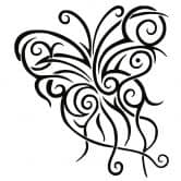 Muursticker Vlinder Tribal 