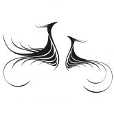 Wandtattoo Vogel Tribal 