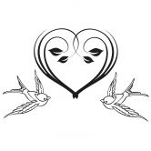 Wandtattoo Flower Heart 