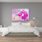 Leinwandbild, Abstrakt Rosa Orchideen Blumen 