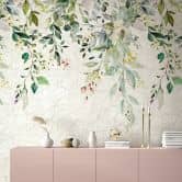 Fototapete Blumen, Blätter Floral Vliestapete Natur matt in Beige 2,70 x 1,59 m 