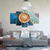 Leinwandbild 5 teilig, Kaffeetasse 