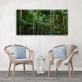 Leinwandbild 3-teilig, Regenwald Natur 