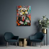 Leinwandbild, Hundedollar Pop Art 