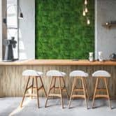 Vliestapete in Moos-Optik grün Floral 