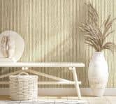 Vliestapete mit Kork Flecht-Optik beige Textiloptik 