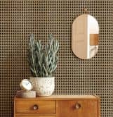 Vliestapete in Holzoptik und Flechtoptik braun, beige Holzoptik 