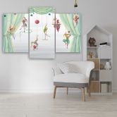 Leinwandbild 3 teilig, Zirkusakrobat 