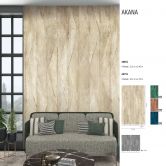 Fototapete mit grafischem Muster, Beige Struktur 2.70 x 2.12 m 