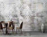 Fototapete Wandtapete mit Motiv Abstrakte Textur mit Ornament Muster in Grau Beige 2,7 x 2,12 m 