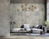 Fototapete Motivtapete Beton Fliesen Patchwork in Grau Beige Modern 2,7 x 1,59 m 